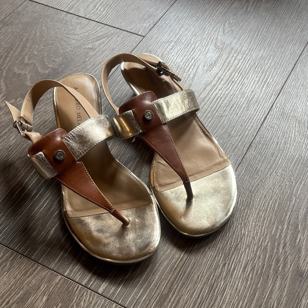 Gold and Brown Sandals Antonio Melani
